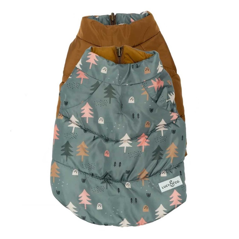 Puppy Dog Apparel - ‘Take a Hike’ Reversible Puffer Vest by Lucy & Co, Size M